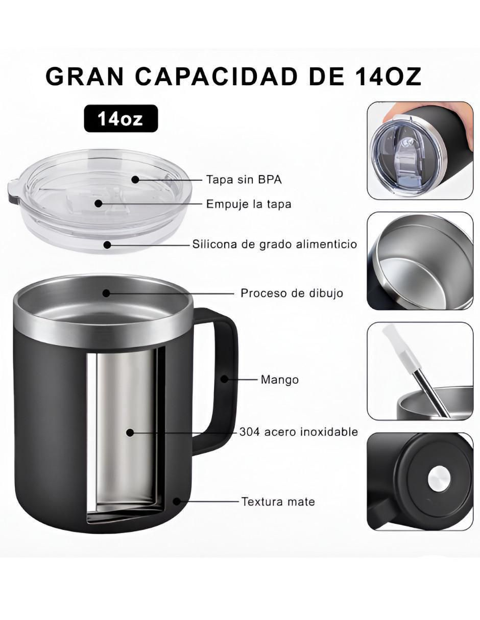 Termo de acero inoxidable con tapa flip top 400 ml 3