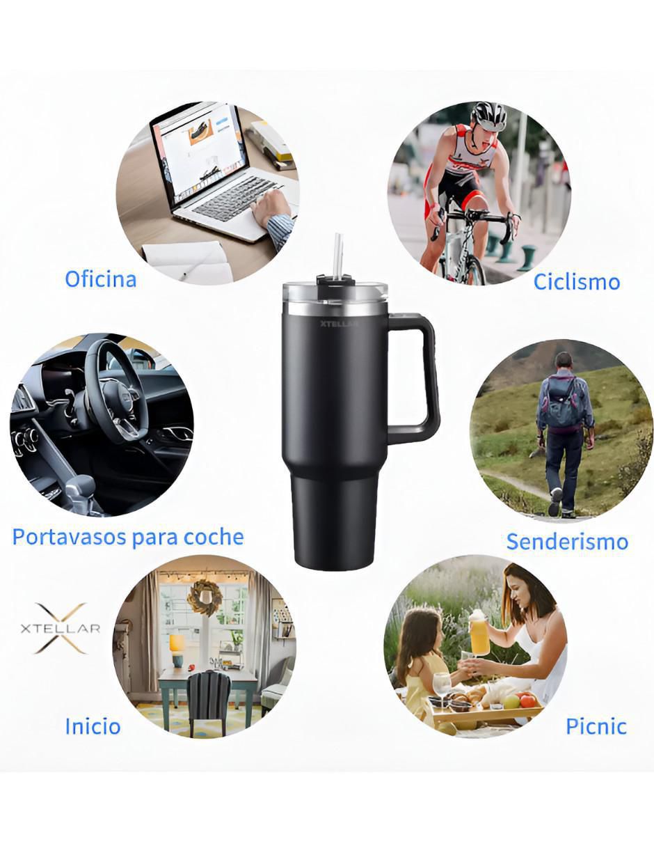 Termo de acero inoxidable con tapa flip top 1.1 L 2