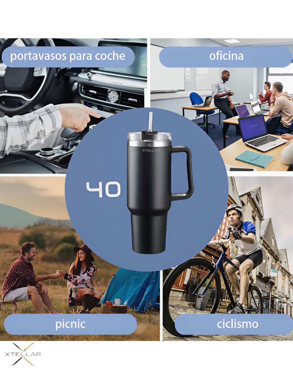 Termo de acero inoxidable con tapa flip top 1.1 L 4