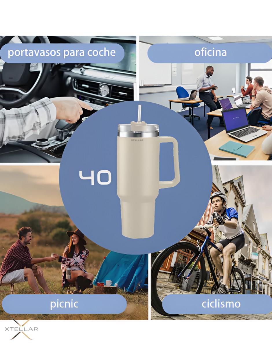 Termo de acero inoxidable con tapa flip top 1.1 L 3