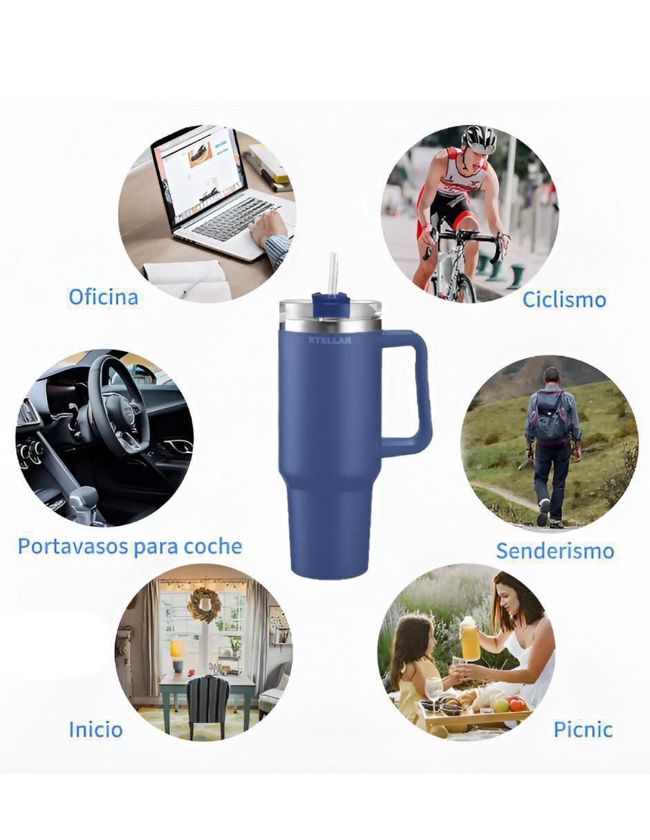Termo de acero inoxidable con tapa flip top 1.1 L 3
