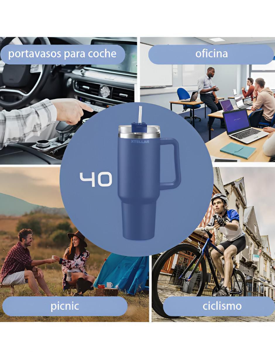 Termo de acero inoxidable con tapa flip top 1.1 L 4