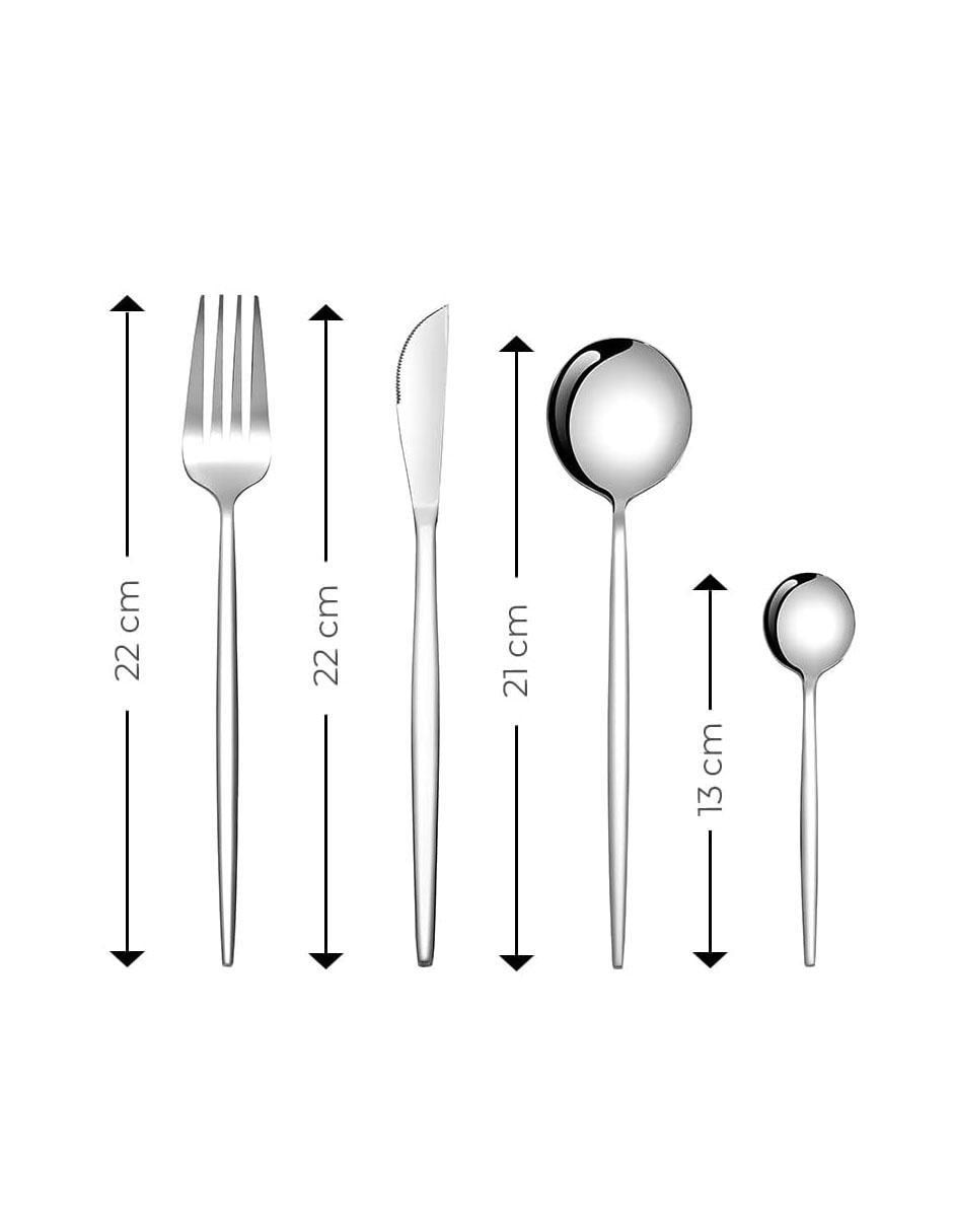 Set cubiertos de acero inoxidable 24 piezas 3