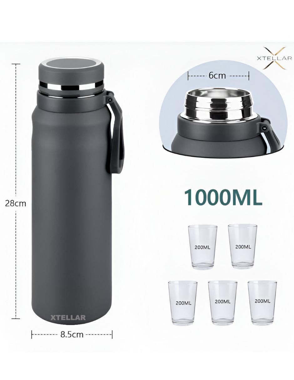 Termo de acero inoxidable con tapa rosca 1 L 5