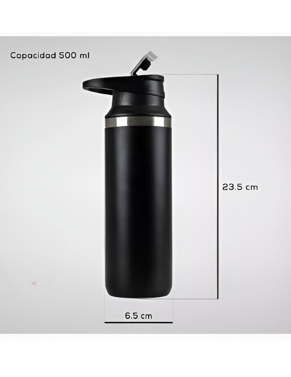 Termo de acero inoxidable con tapa push pull 500 ml 4