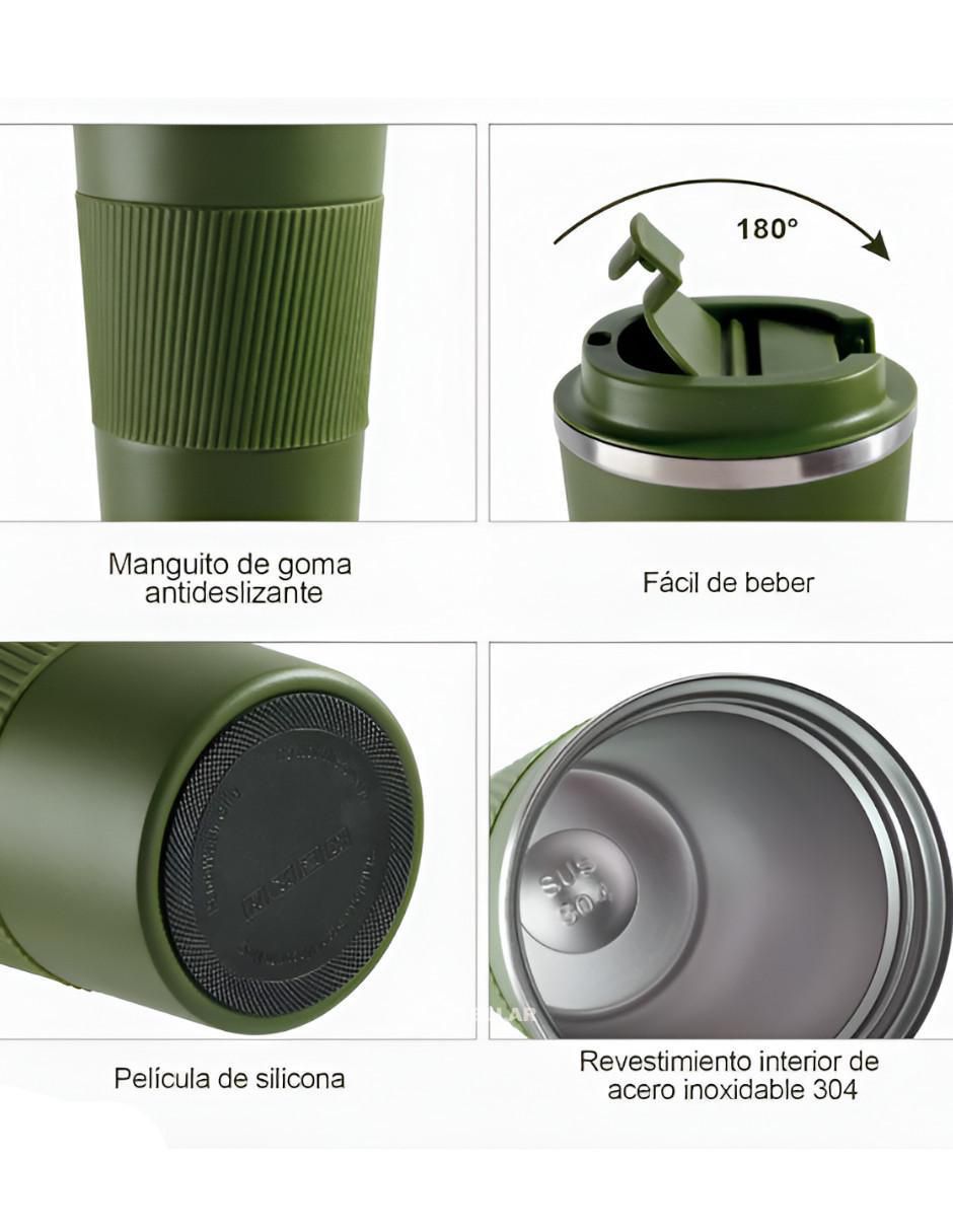 Termo de acero inoxidable con tapa a presión 500 ml 4