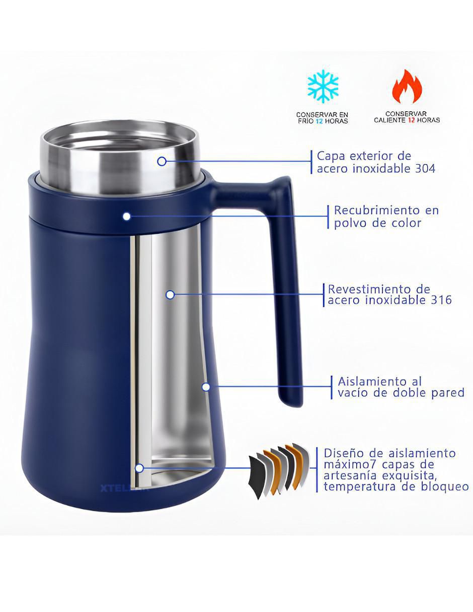 Termo de acero inoxidable con tapa rosca 470 ml 2