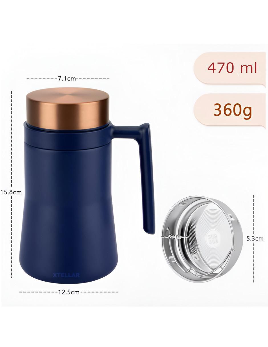 Termo de acero inoxidable con tapa rosca 470 ml 4