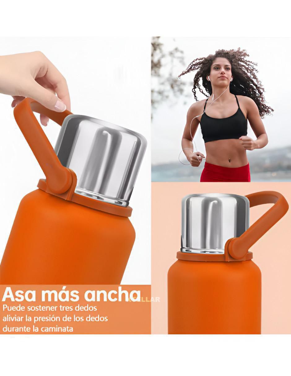 Termo de acero inoxidable con tapa rosca 1 L 3