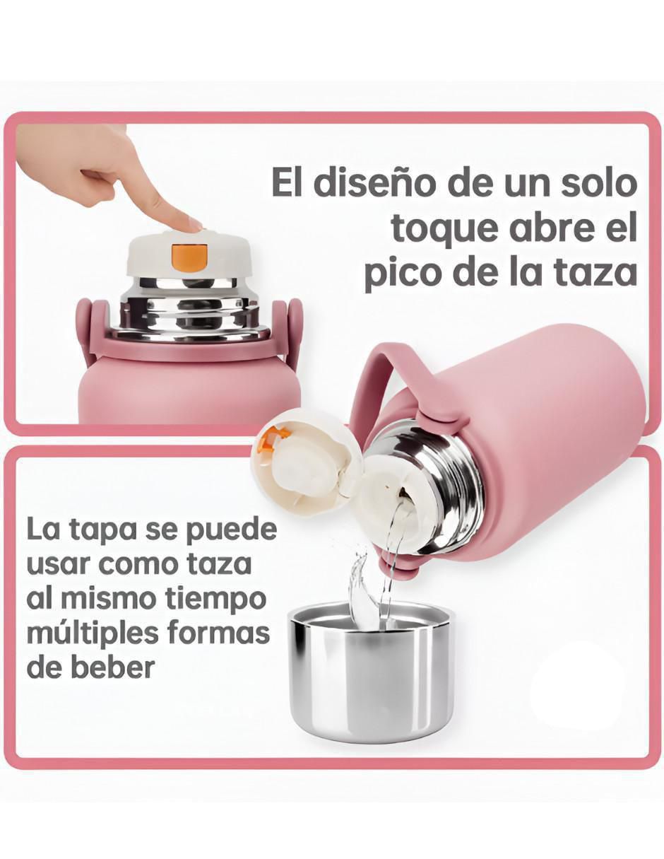 Termo de acero inoxidable con tapa rosca 1 L 2