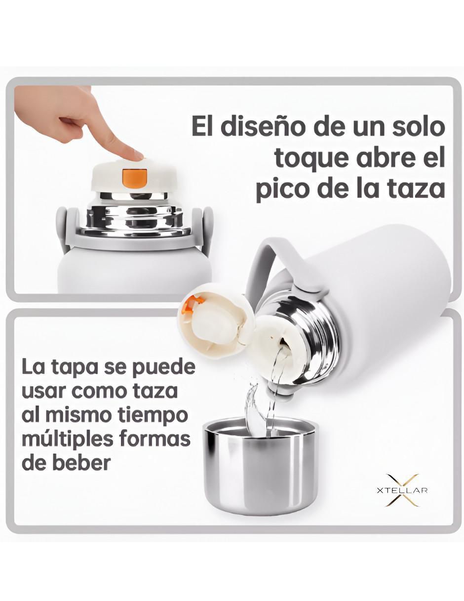 Termo de acero inoxidable con tapa rosca 1 L 2