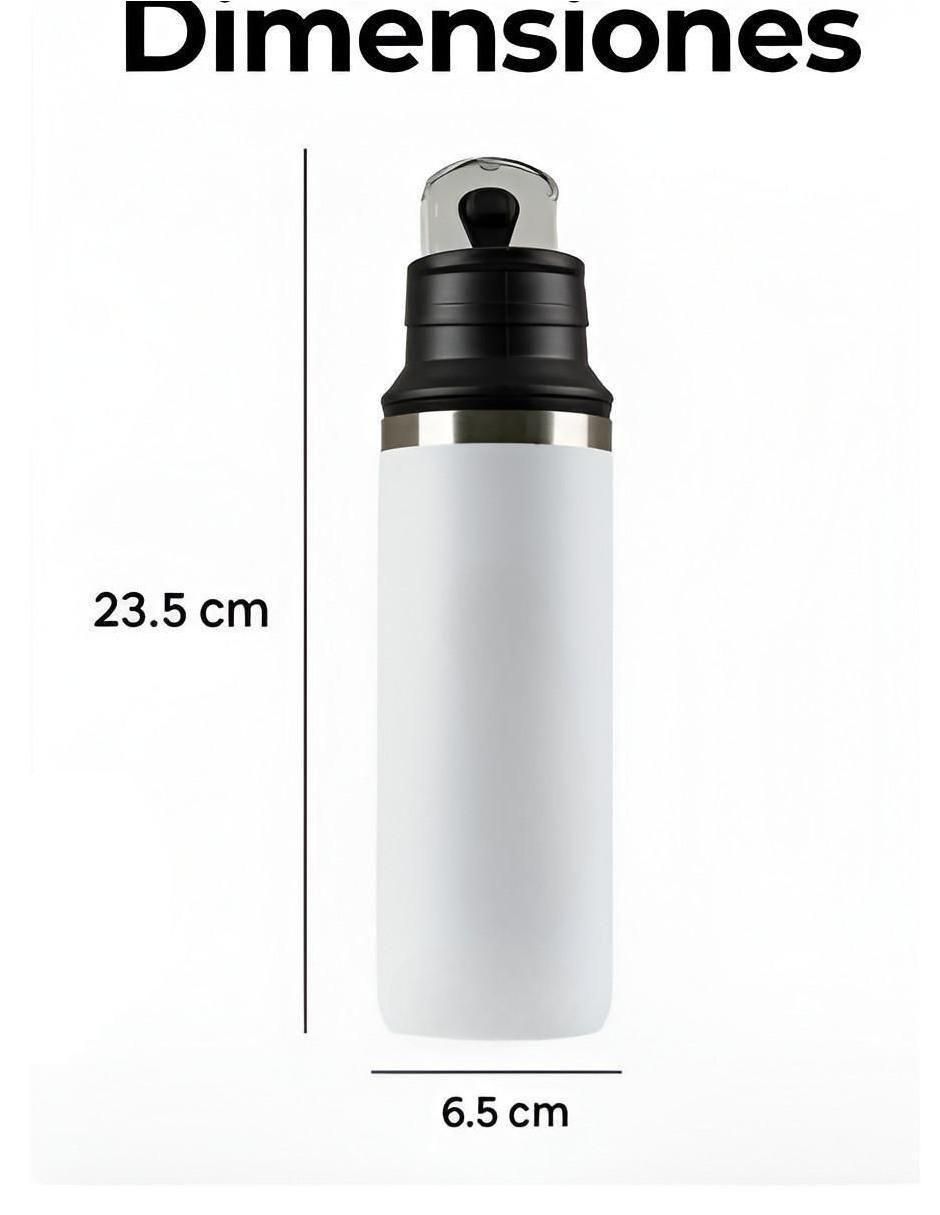 Termo de acero inoxidable con tapa push pull 500 ml 4