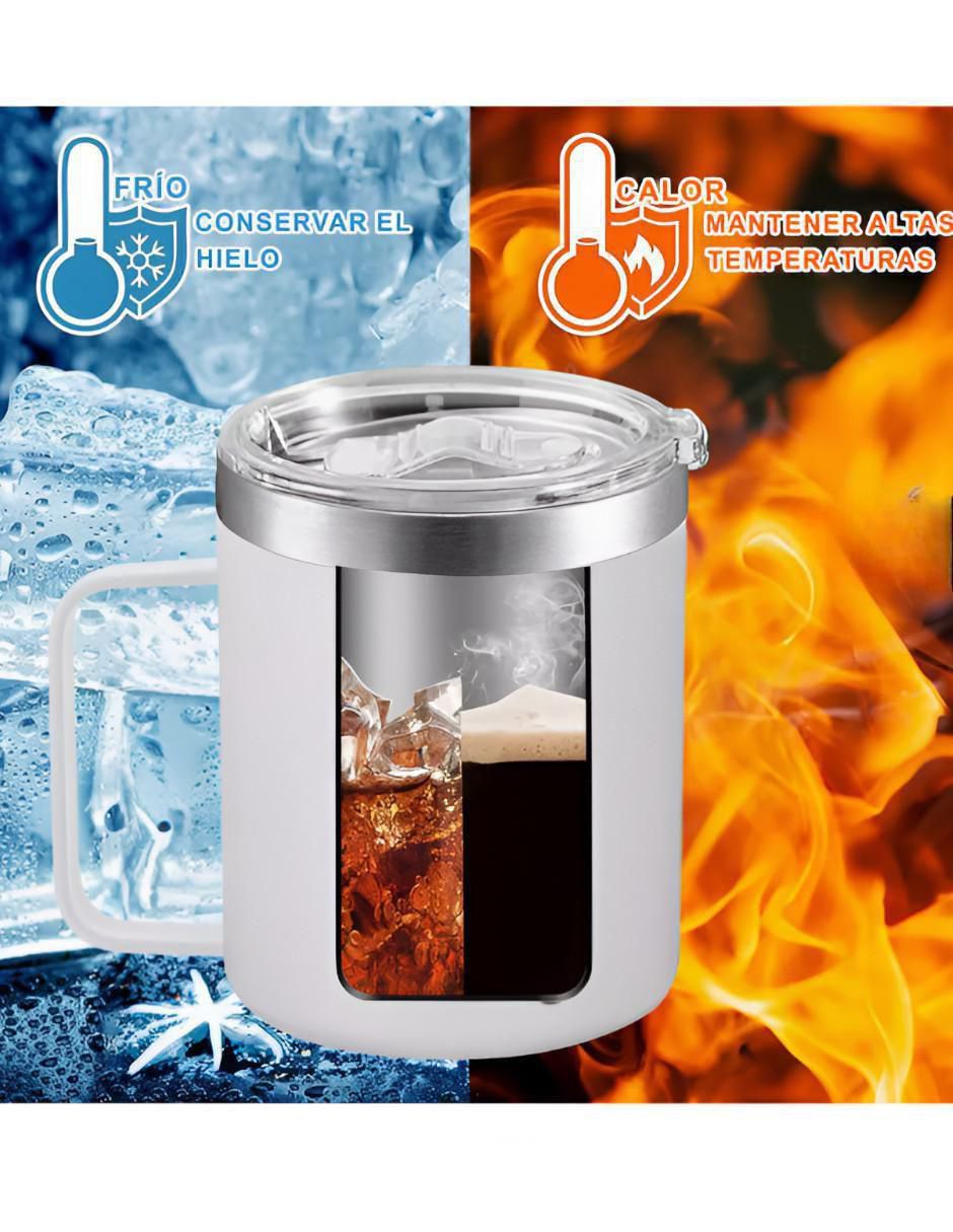Termo de acero inoxidable con tapa flip top 400 ml 2