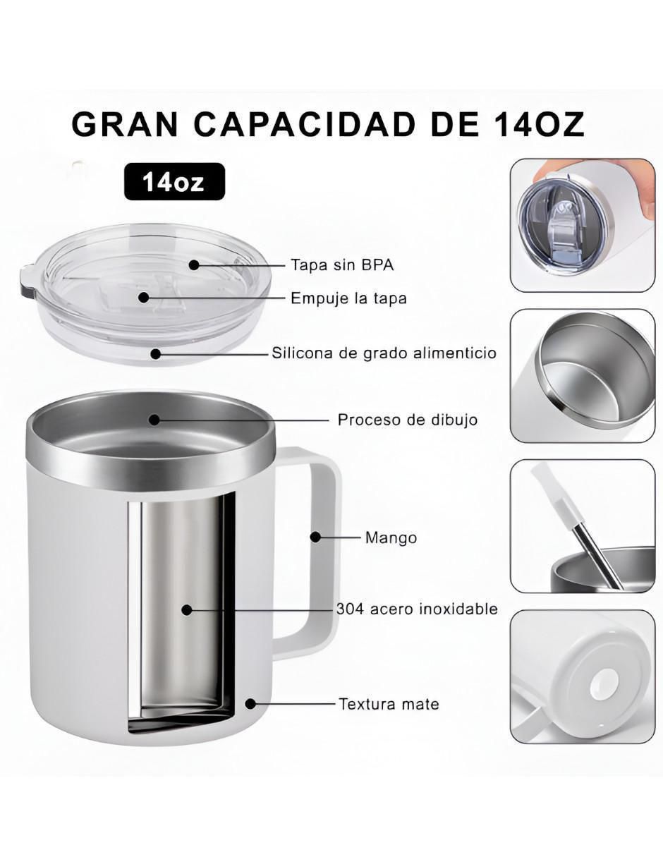 Termo de acero inoxidable con tapa flip top 400 ml 3