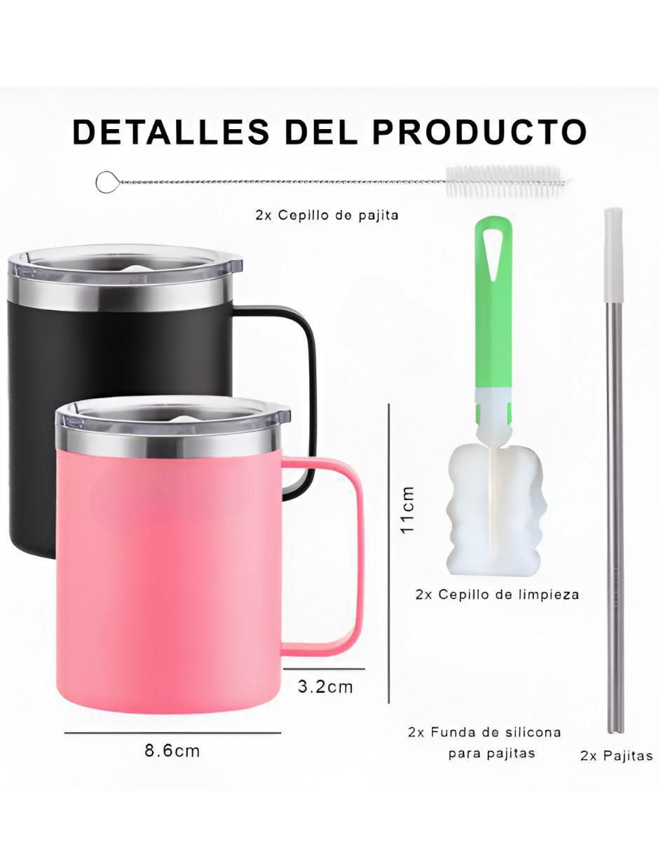 Termo de acero inoxidable con tapa flip top 400 ml 4