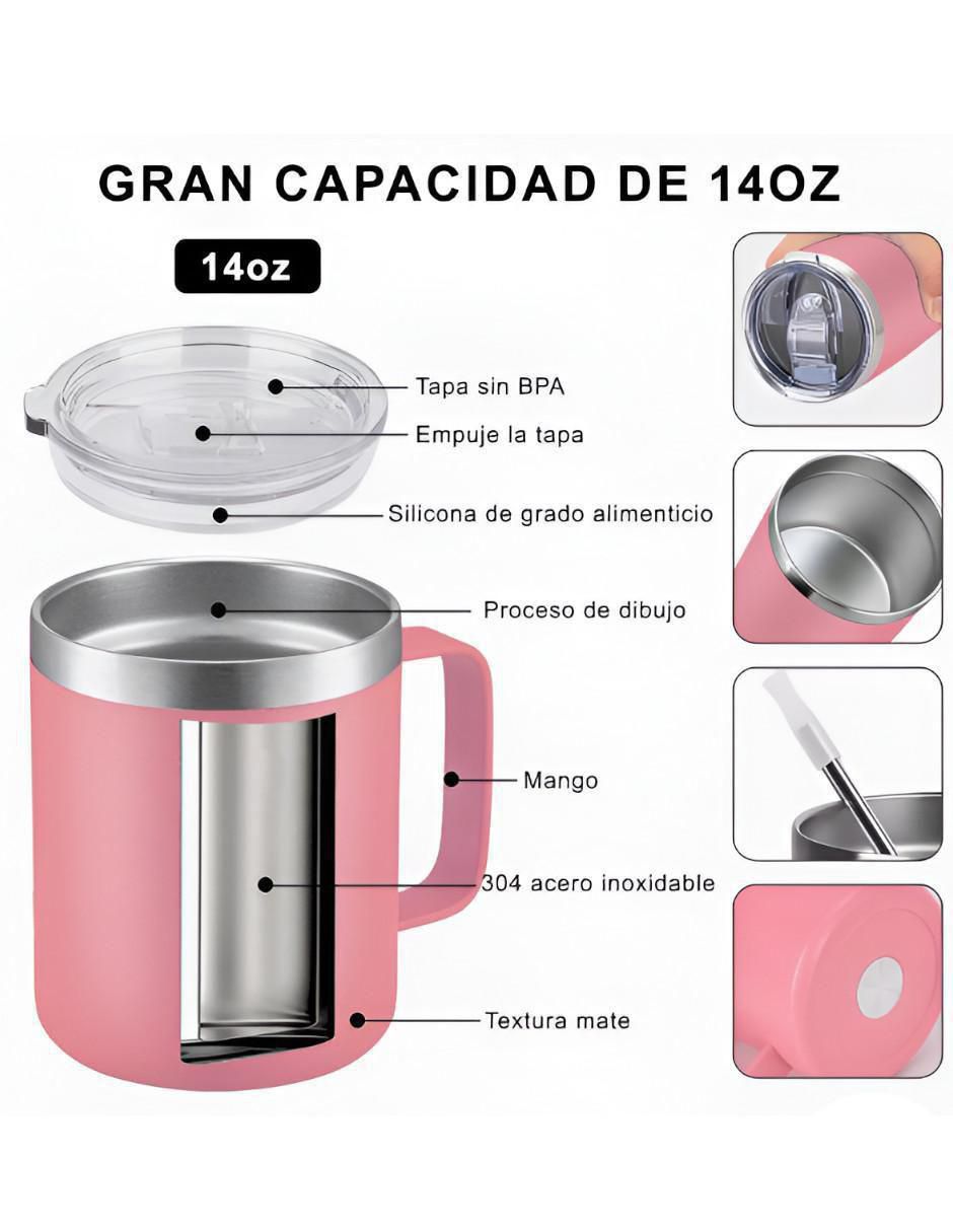 Termo de acero inoxidable con tapa flip top 400 ml 3