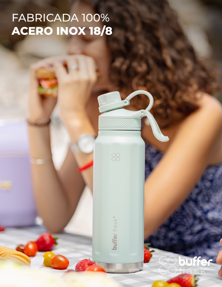 Termo Buffer de acero inoxidable con tapa rosca 1 L 3