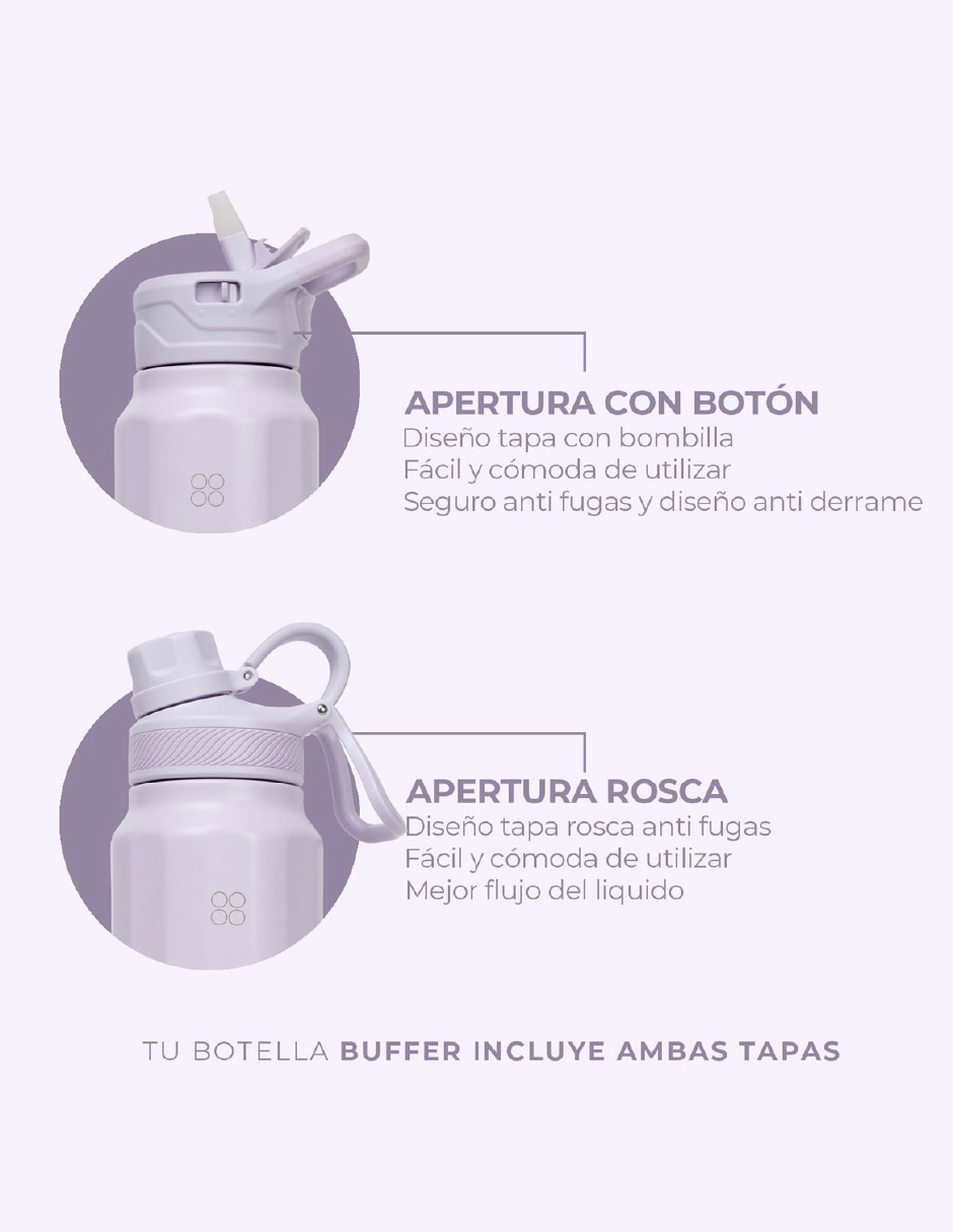 Termo Buffer de acero inoxidable con tapa rosca 1 L 4