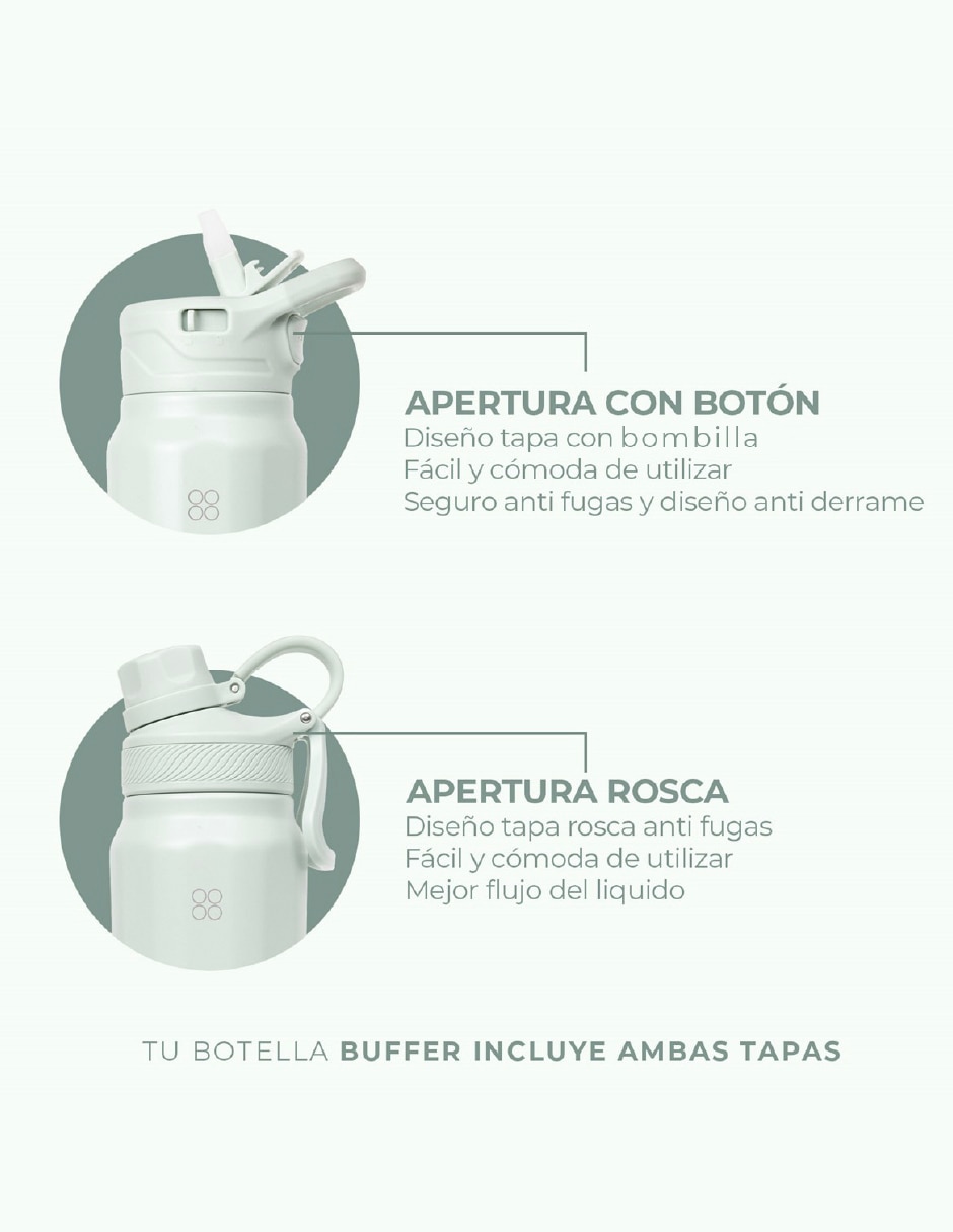 Termo Buffer de acero inoxidable con tapa rosca 700 ml 4