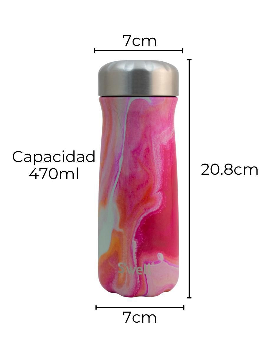 Termo doble pared de acero inoxidable Traveler con tapa rosca 6