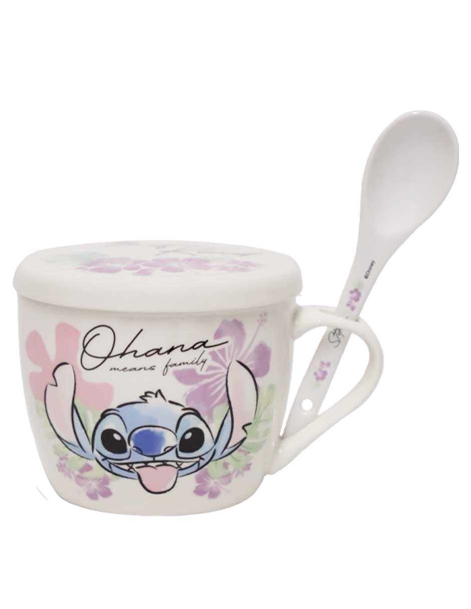 Taza con tapa Stitch 3 piezas