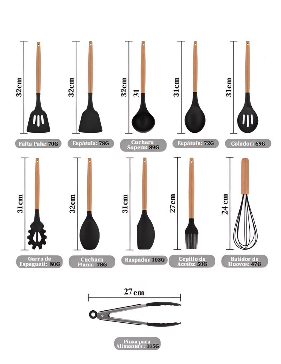 Set espátulas de silicón 6