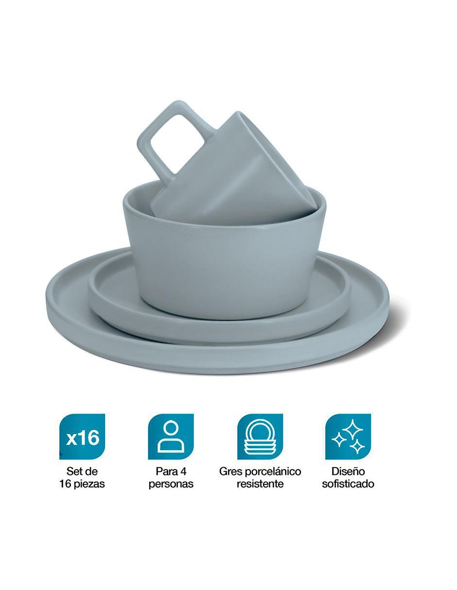 Vajilla cerrada de cerámica para 4 personas 2