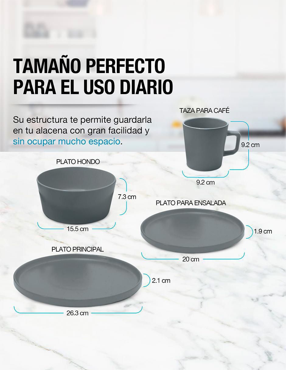 Vajilla cerrada de cerámica para 4 personas 6