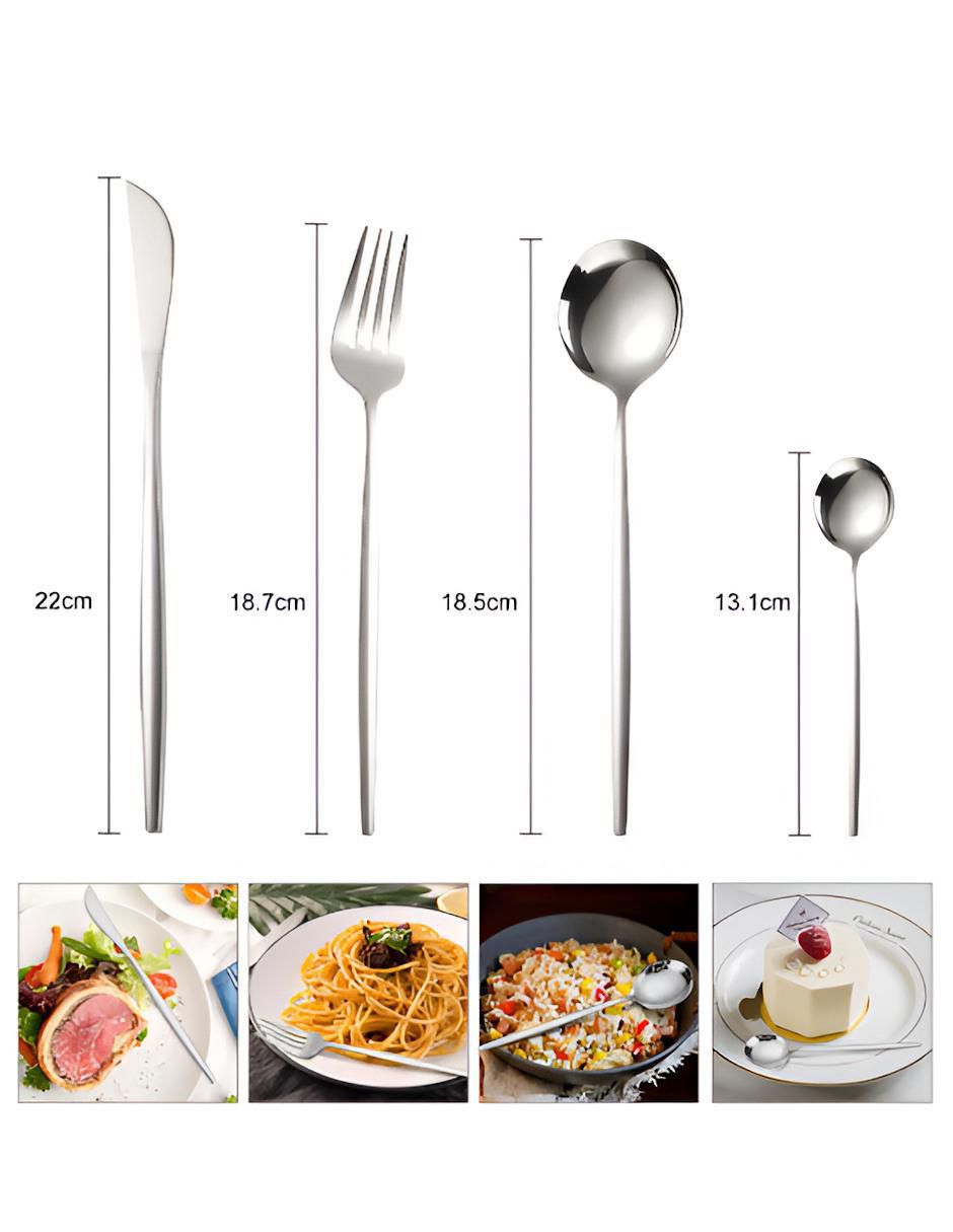 Set cubiertos de acero inoxidable 24 piezas 5