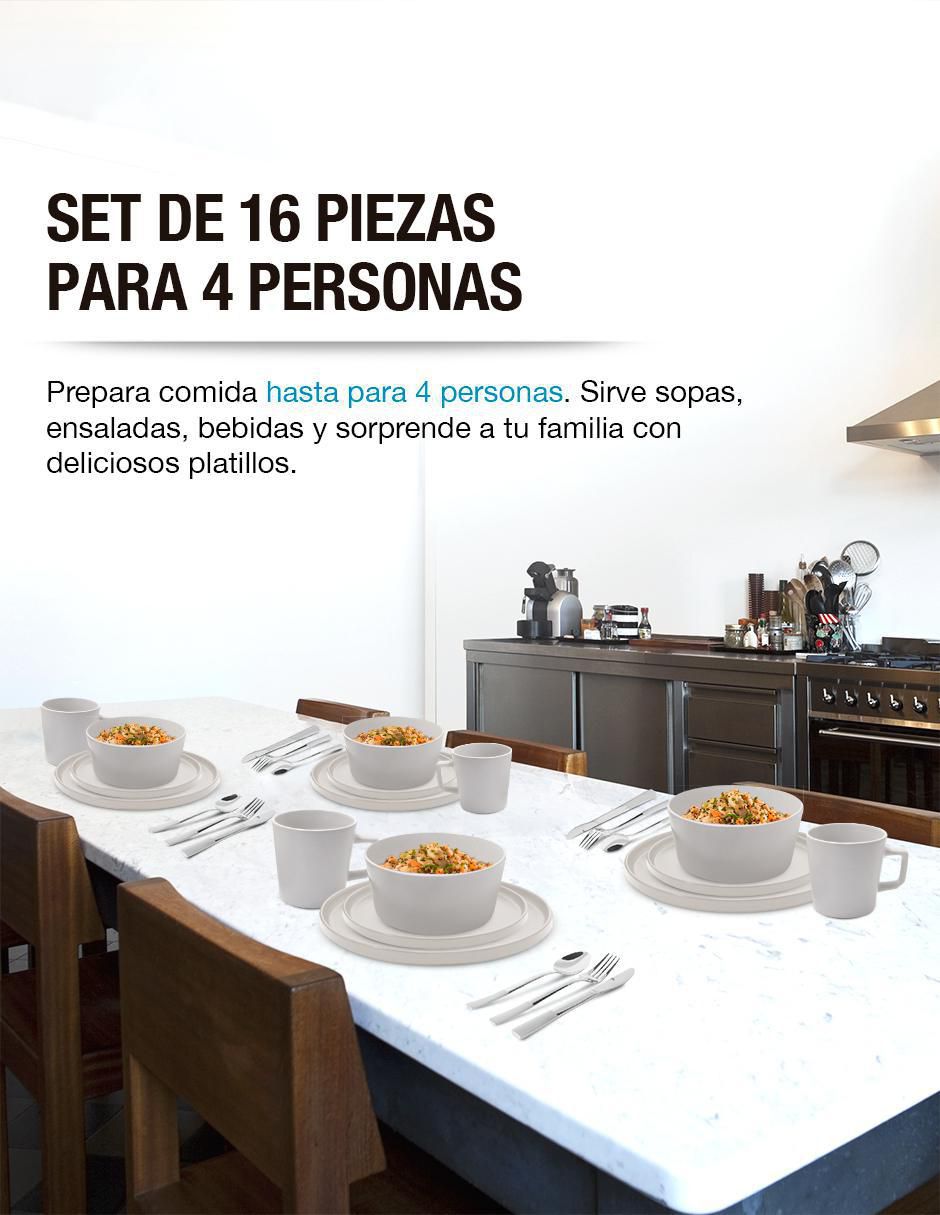 Vajilla cerrada de cerámica para 4 personas 5