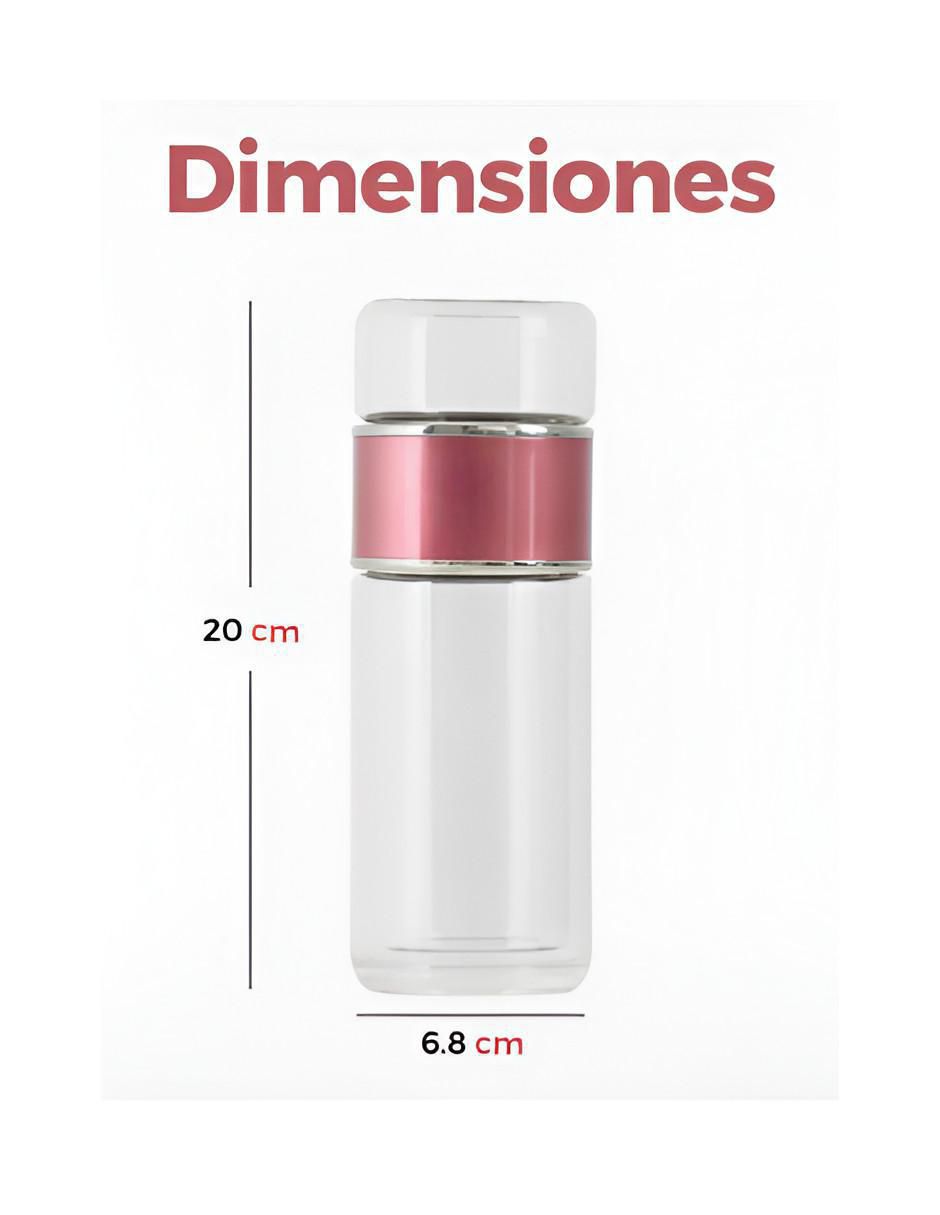 Termo infusor de vidrio con tapa rosca 250 ml 4