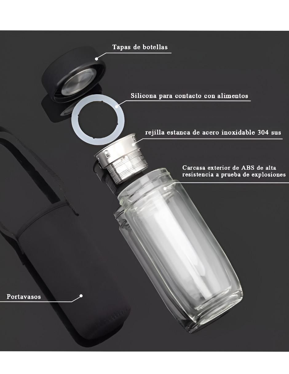 Termo infusor de vidrio con tapa rosca 300 ml 2
