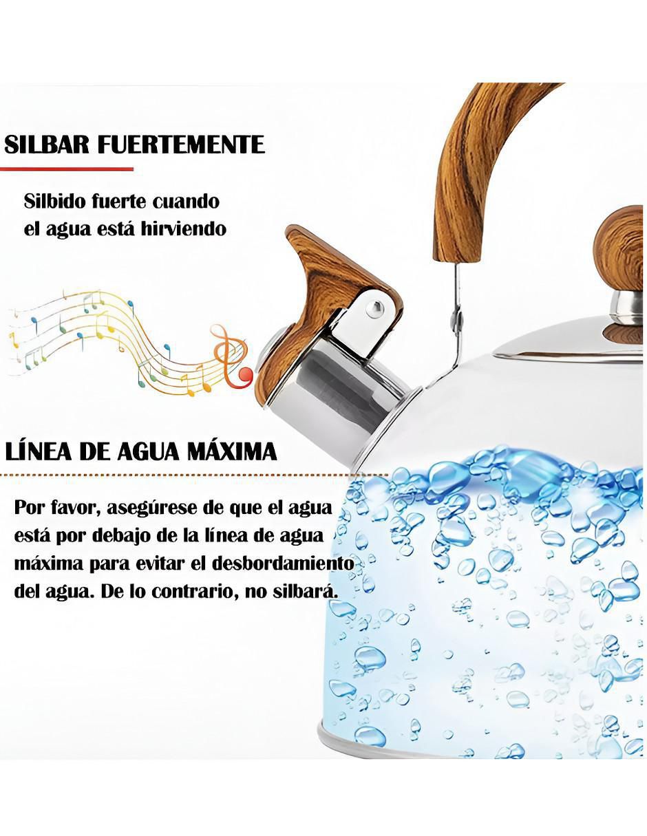 Tetera silbadora de acero inoxidable 4