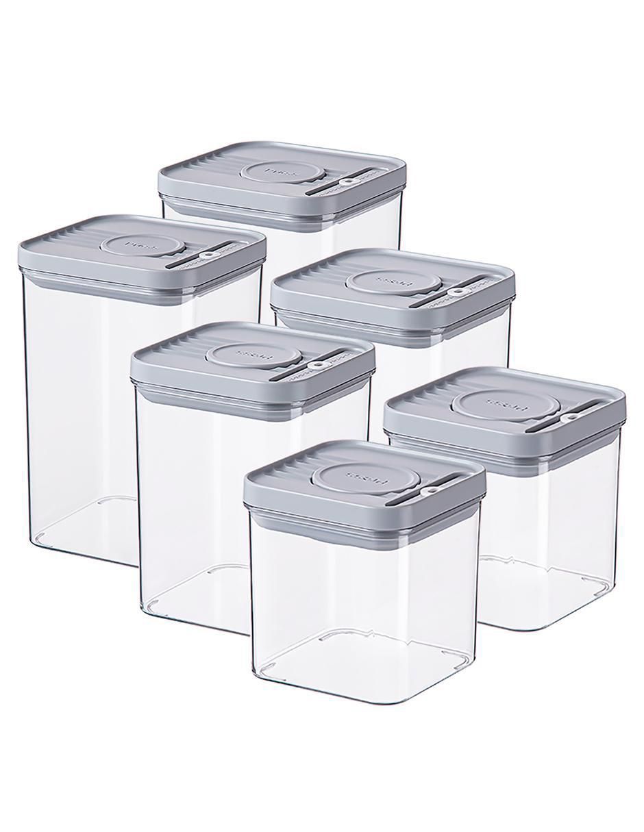 Kit de contenedores Almacenaje de plástico 6 piezas