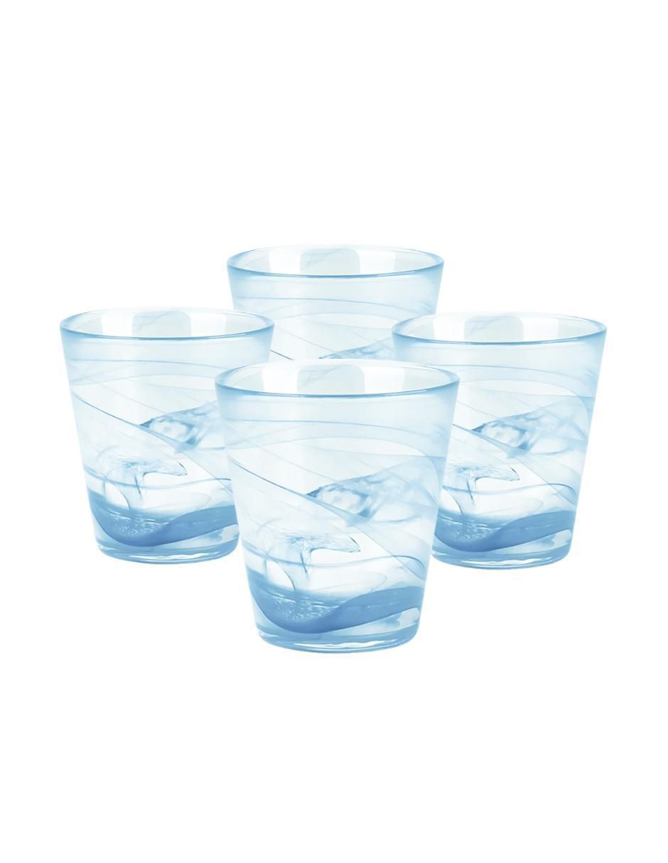 Set vasos de cristal templado con 4 piezas