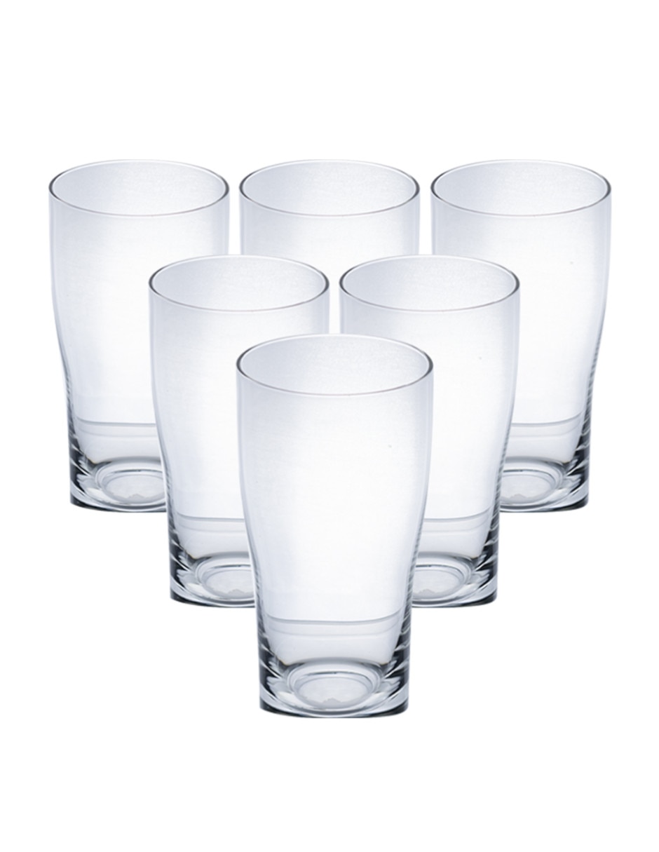 Set vasos de cristal con 6 piezas
