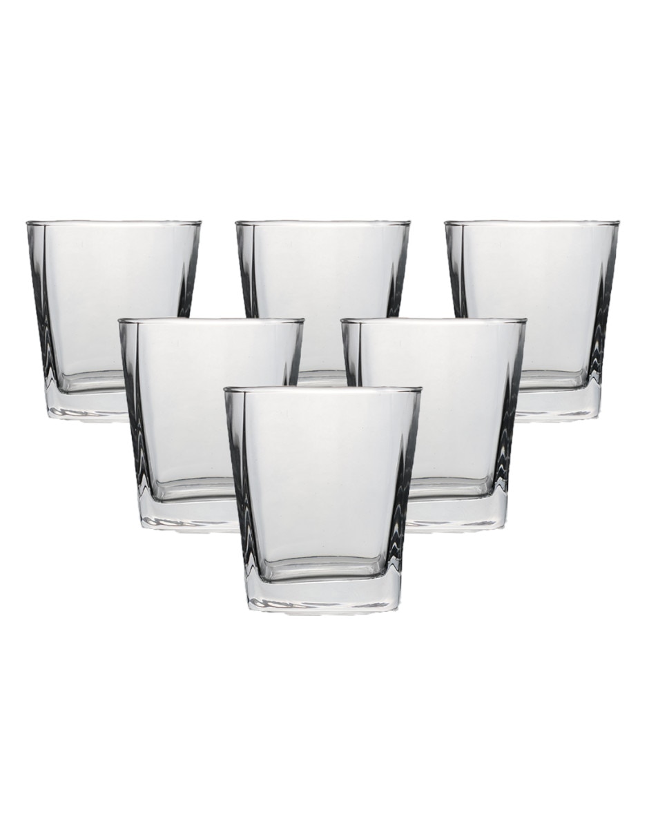 Vaso old fashion Hall Whisky de cristal con 6 piezas