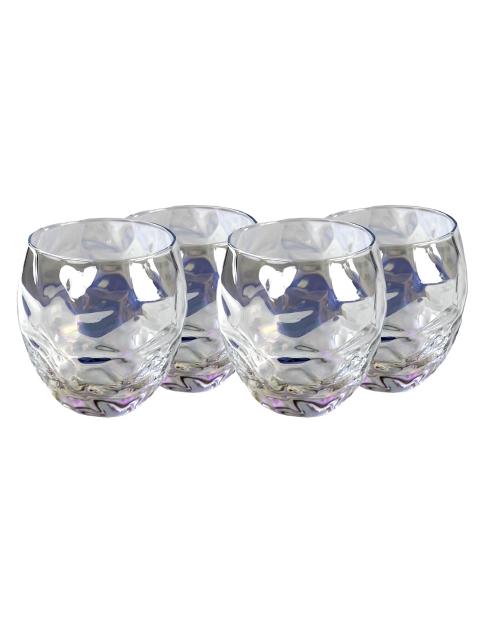 Set vasos de cristal con 4 piezas