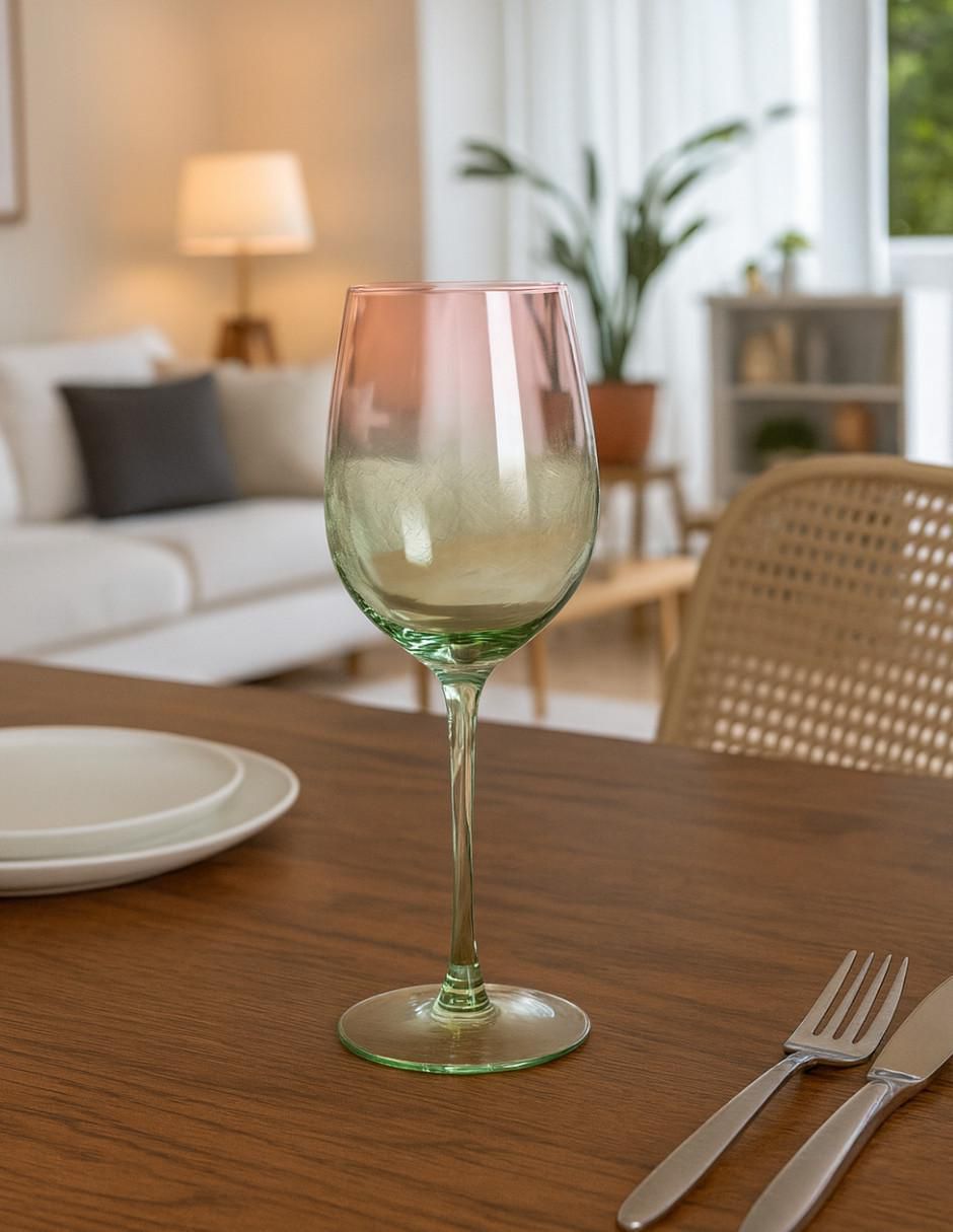 Set de copas para vino Verano de cristal 4 piezas 3