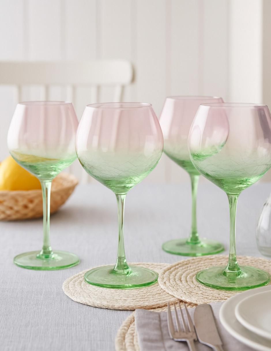 Set de copas para vino tinto Aurora de cristal 4 piezas 4