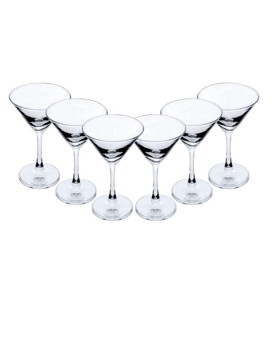 Set de copas para martini Martin´s de cristal 6 piezas