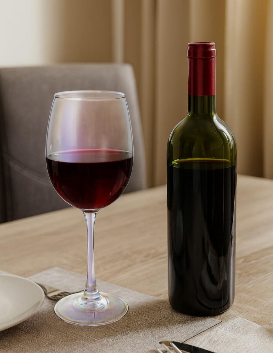 Set de copas para vino de cristal 6 piezas 3