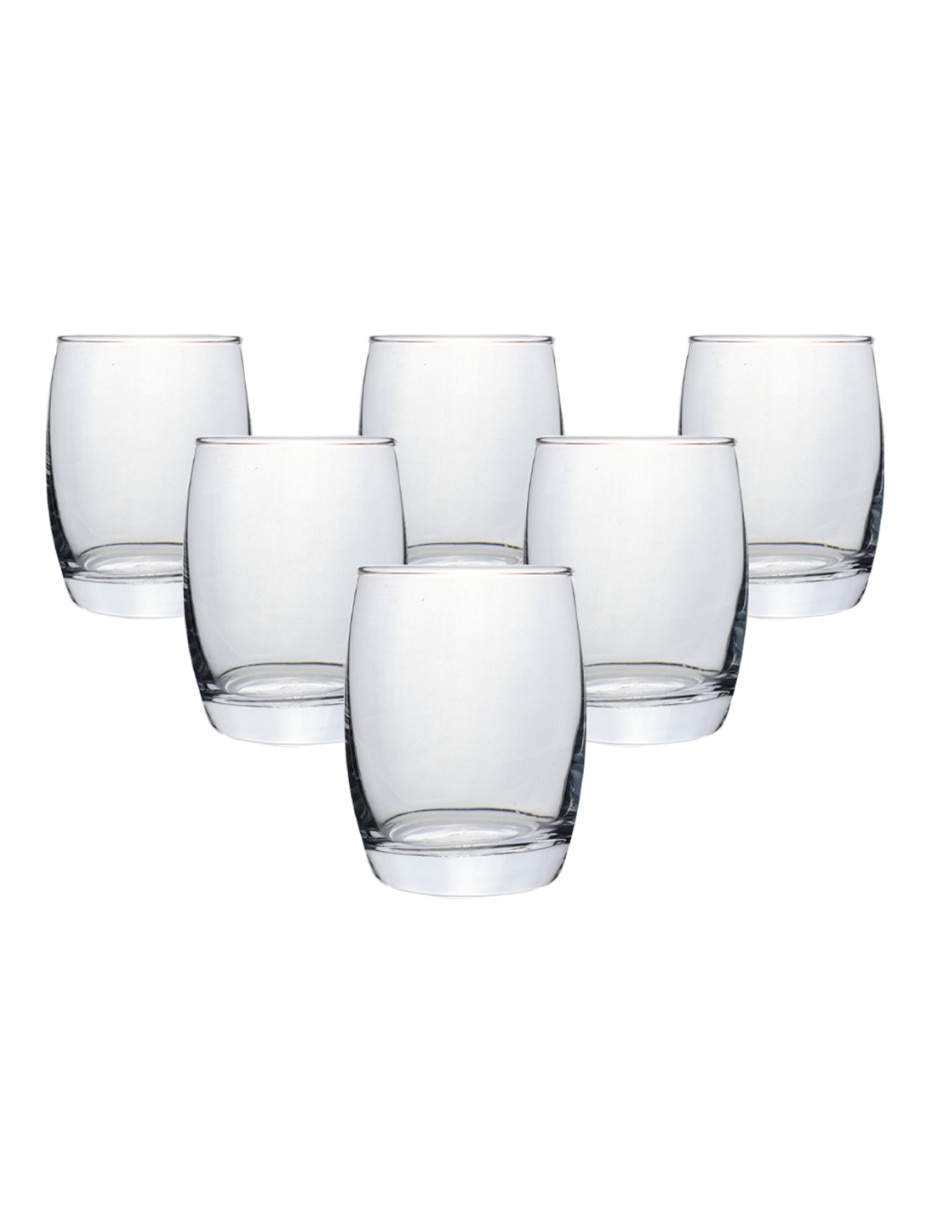 Set de vasos collins de cristal con 6 piezas