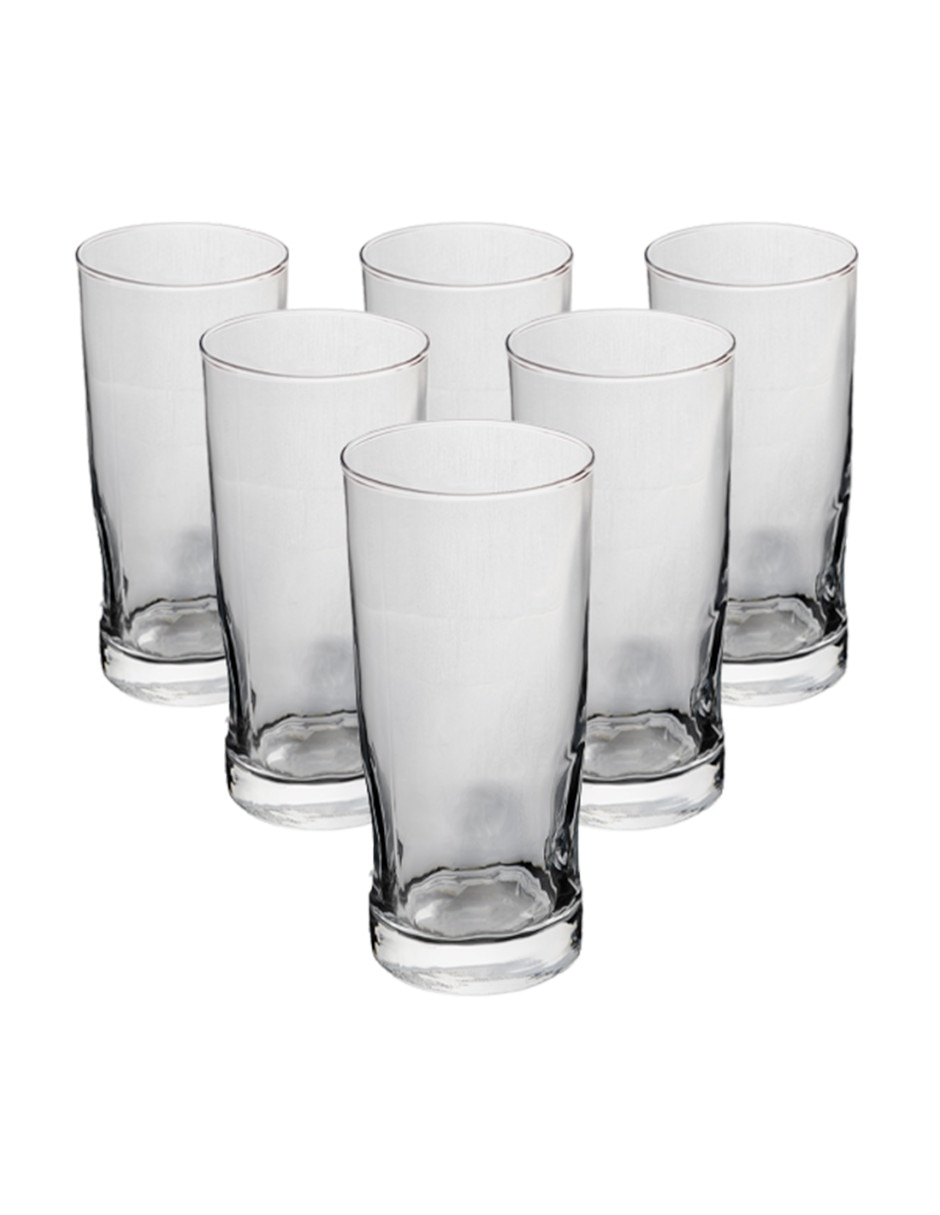 Set de vasos old fashion Liineas de cristal con 6 piezas