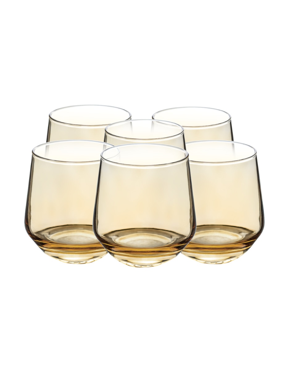 Set vasos de cristal con 6 piezas