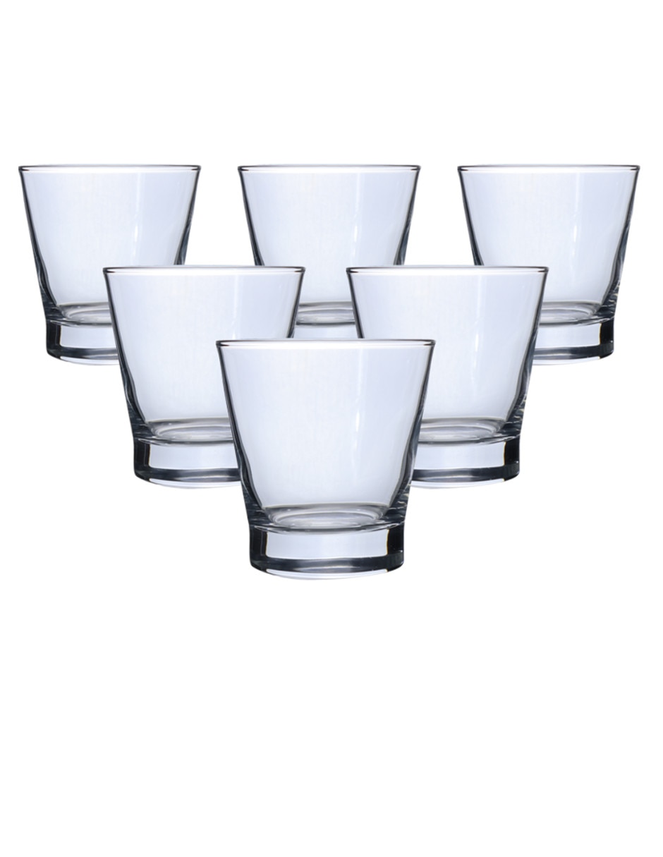Set vasos de cristal con 6 piezas