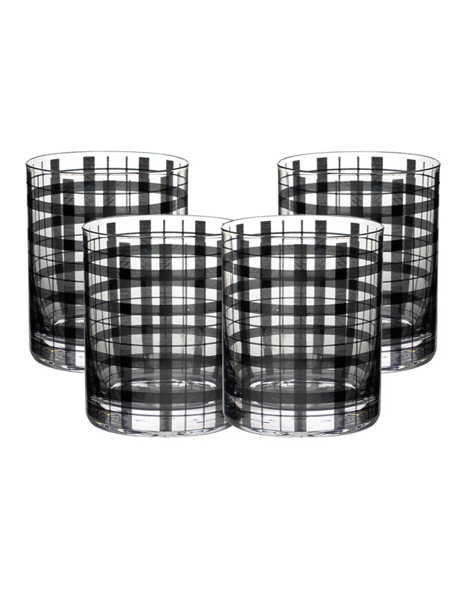 Set vasos de cristal con 4 piezas
