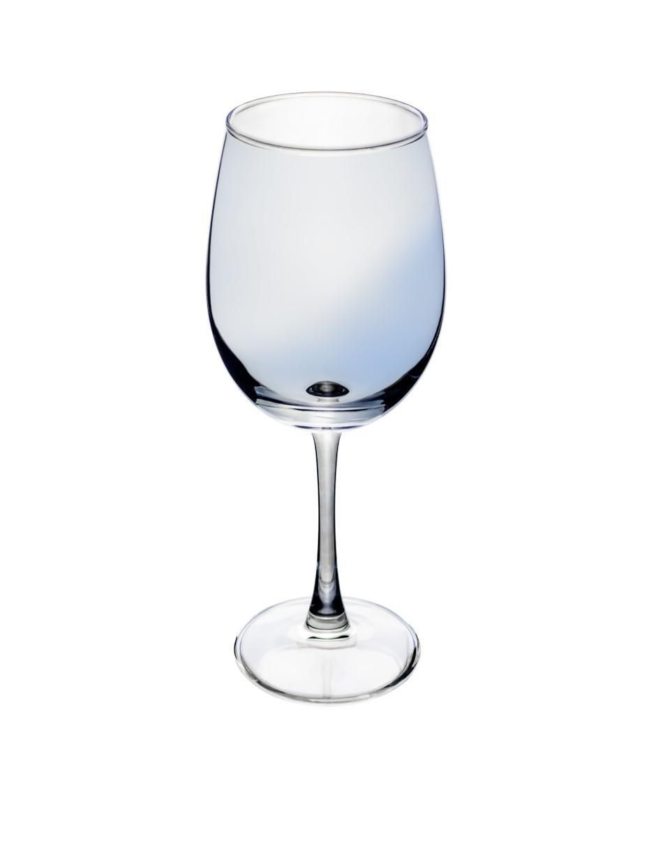 Set de copas para vino blanco Aura Azul de cristal 6 piezas 2