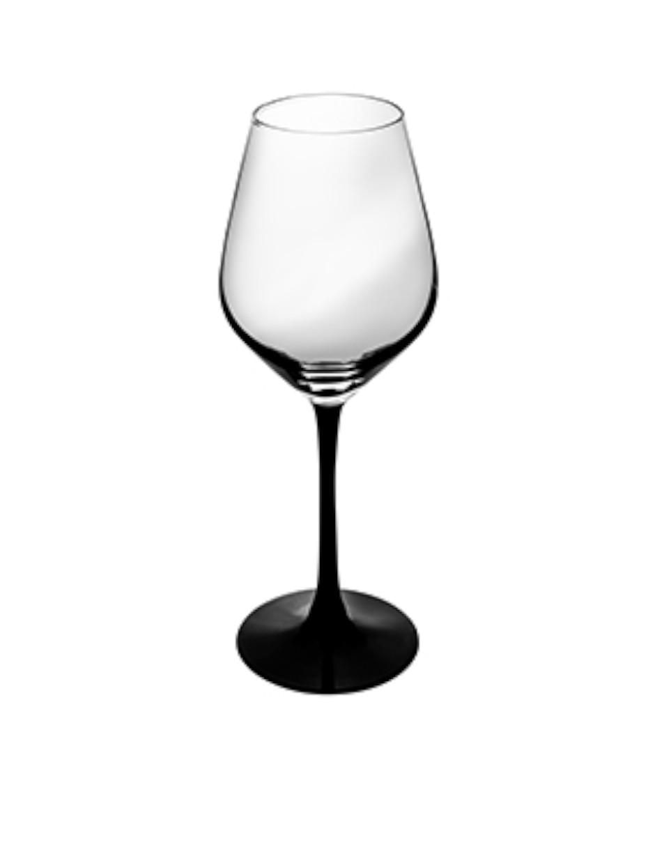 Set de copas para vino blanco Base Negra de cristal 4 piezas 2