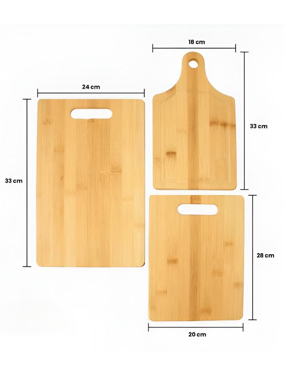 Set tabla para picar de madera 4